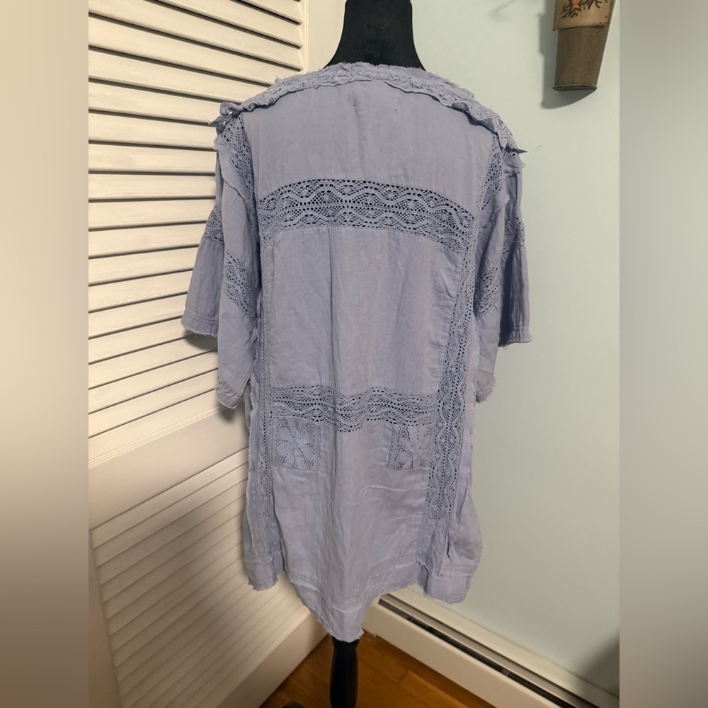 Free People NWT “Rustic Romance Blouse” Country Tide! Gorgeous Detail ❤️ - Picture 4 of 12